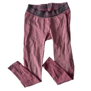 Gymshark Flex Leggings Women's M Tight Pink Gym Train Workout Low Rise